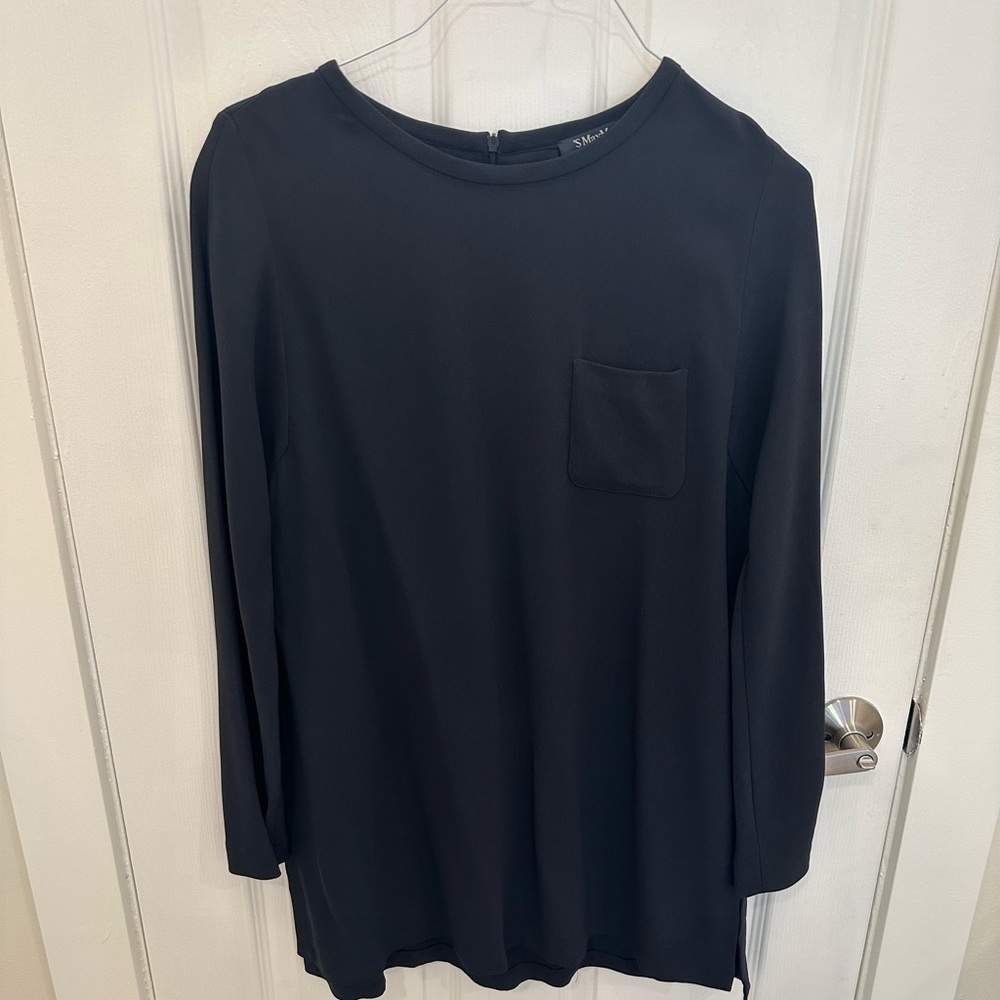‘S MaxMara NEW Navy Blue Tunic Top Jacket Size 12 NWT